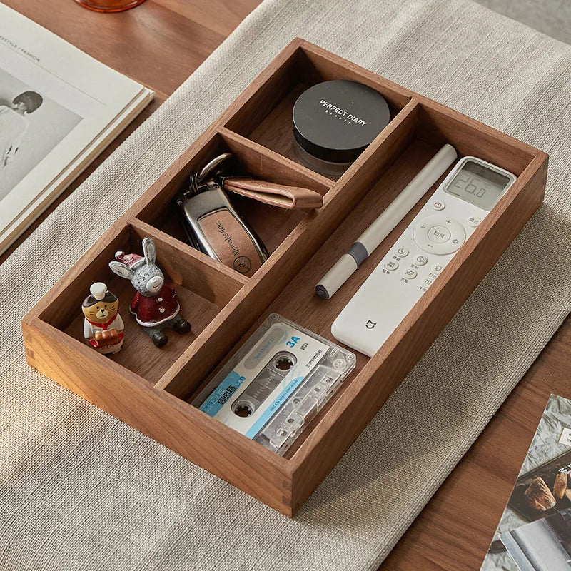 Staxio Timber Compartment Solid Wood Valet Box - view 4