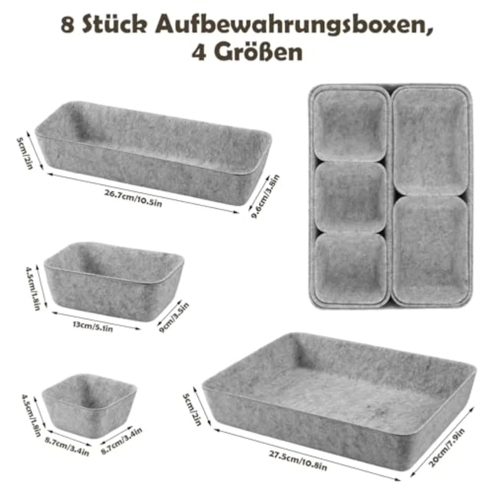 Staxio Feltworks 8-Piece Felt Organizer Box Set - view 2