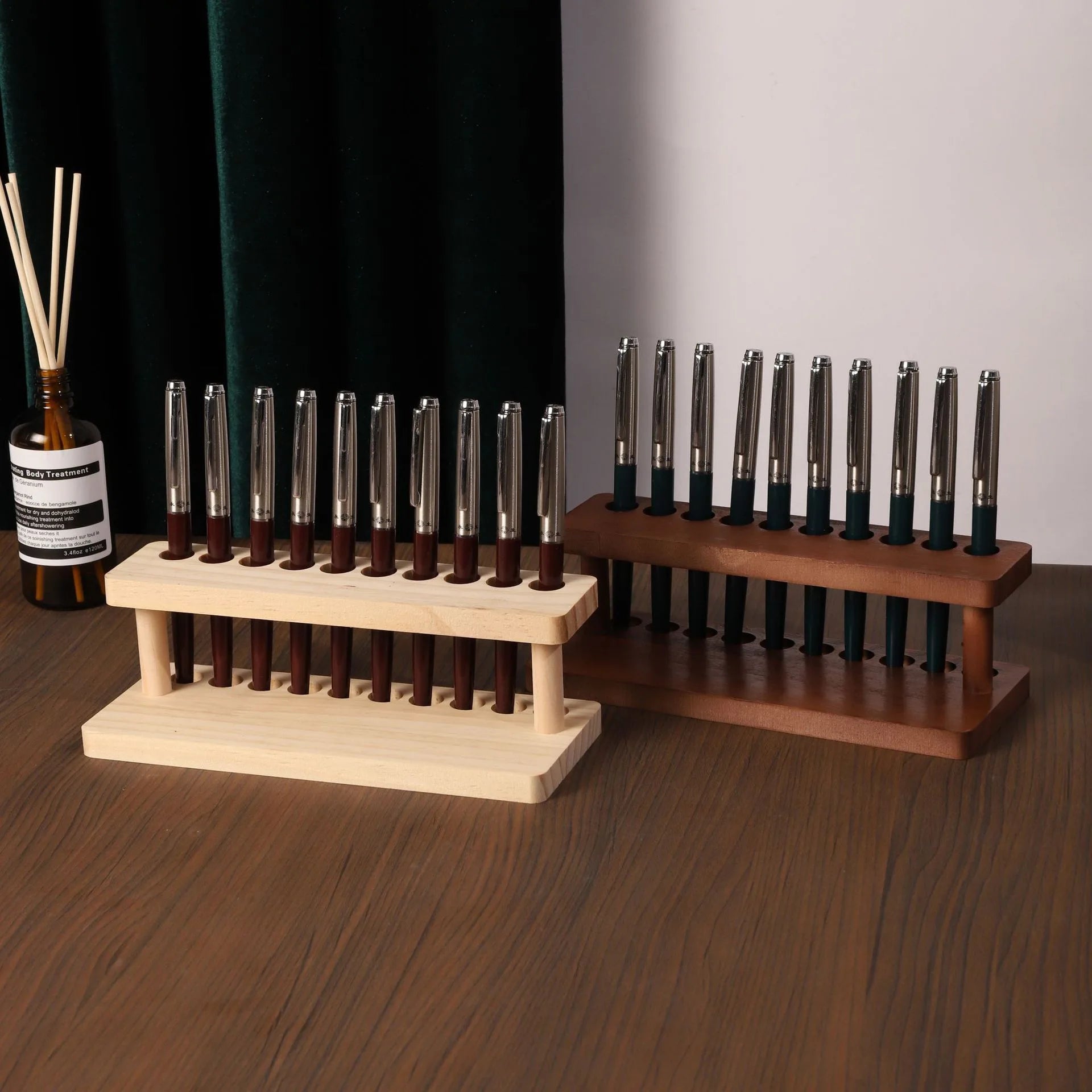 Staxio Timber Walnut Multi-Bin Desk Organizer - view 4