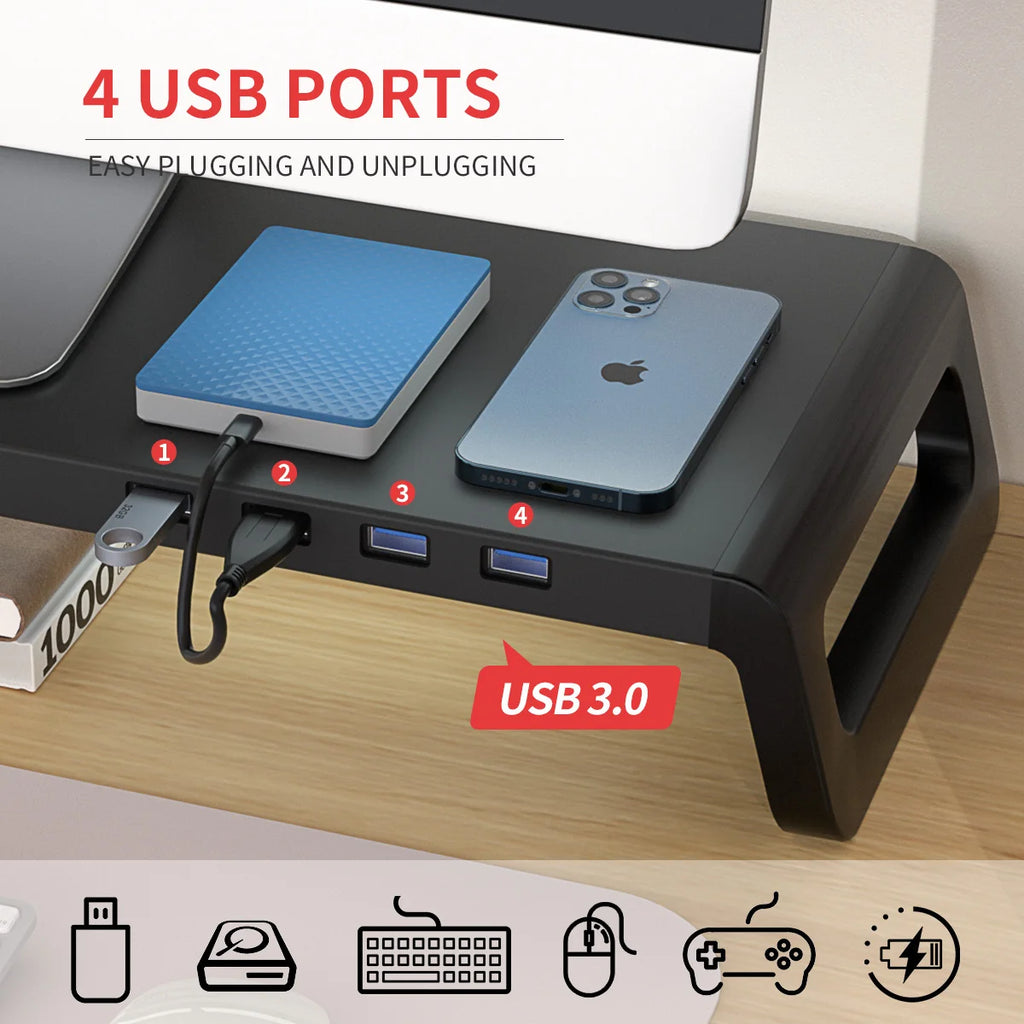 Staxio Conduit USB 3.0 Hub Monitor Stand - view 3
