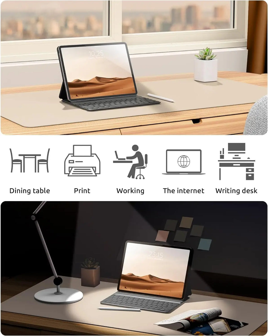 Staxio Nomad Vegan Leather Desk Mat - view 6