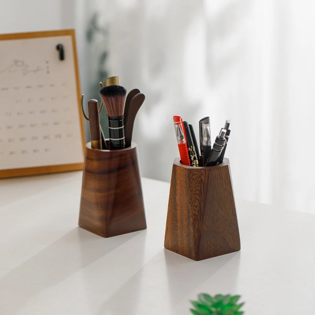 Staxio Alder Walnut Large-Capacity Desk Caddy - view 2
