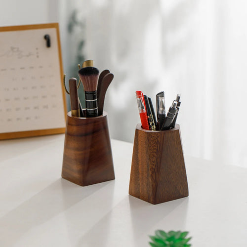 Staxio Alder Walnut Large-Capacity Desk Caddy - view 2