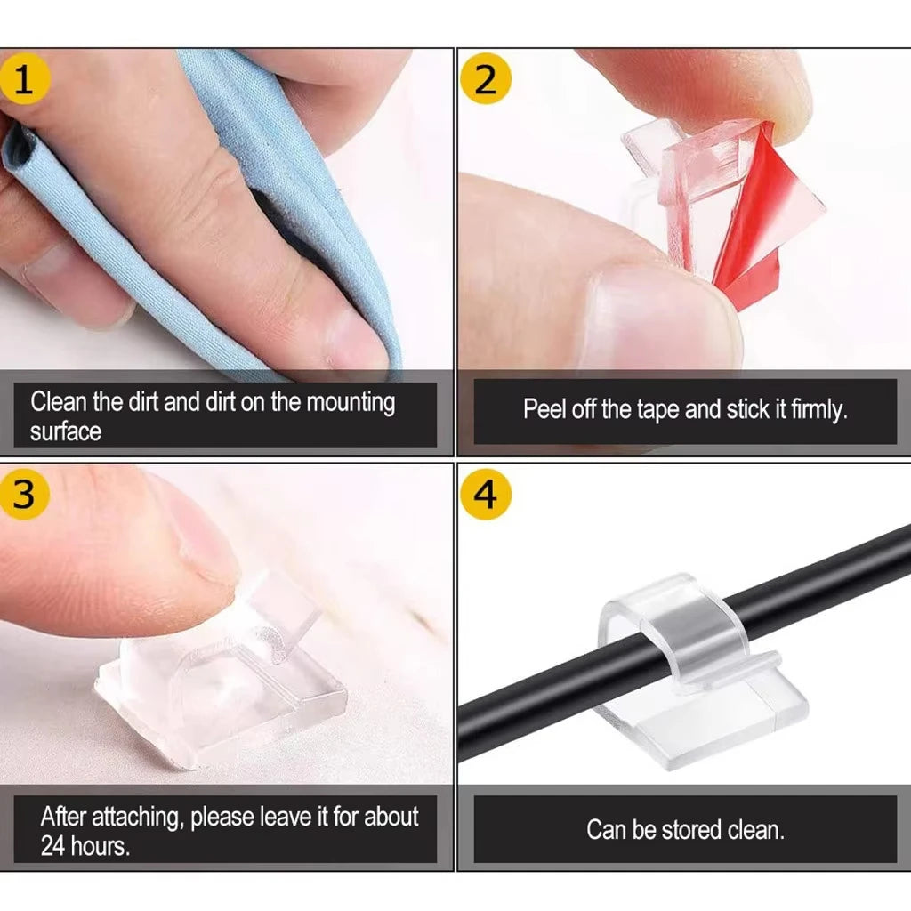 Staxio Underline Adhesive Cable Clip Set - view 6